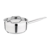 Nisbets Essentials Stainless Steel Saucepan With Lid 16cm - DF670  Nisbets Essentials   