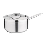 Nisbets Essentials Stainless Steel Saucepan With Lid 20cm - DF671  Nisbets Essentials   