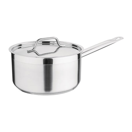 Nisbets Essentials Stainless Steel Saucepan With Lid 20cm - DF671  Nisbets Essentials   