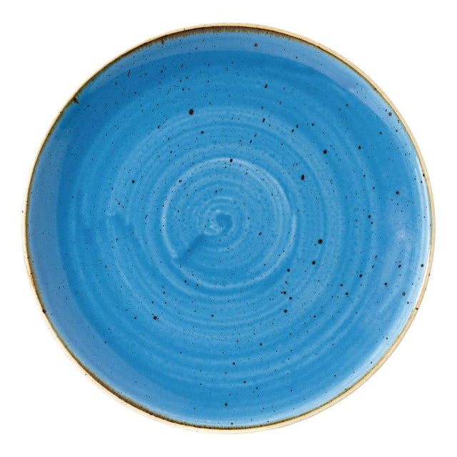 Churchill Stonecast Round Coupe Plates Cornflower Blue 217mm - DF766 Plates Churchill