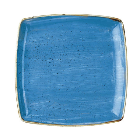 Churchill Stonecast Deep Square Plate Cornflower Blue 265mm (Pack of 6) - DF774 Plates Churchill