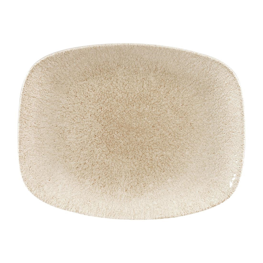Churchill Raku Oblong Chef Plates Agate Grey 202 x 261mm (Pack of 12) - DF904 Plates Churchill