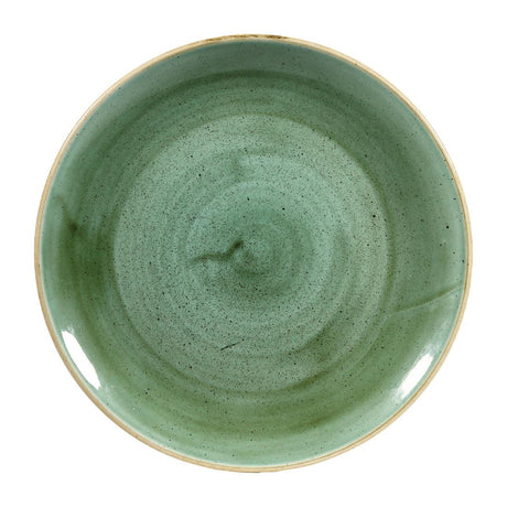 Churchill Stonecast Round Coupe Plates Samphire Green 260mm (Pack of 12) - DF995 Plates Churchill