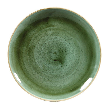 Churchill Stonecast Round Coupe Plates Samphire Green 217mm (Pack of 12) - DF996 Plates Churchill