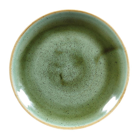 Churchill Stonecast Round Coupe Plates Samphire Green 165mm (Pack of 12) - DF997 Plates Churchill