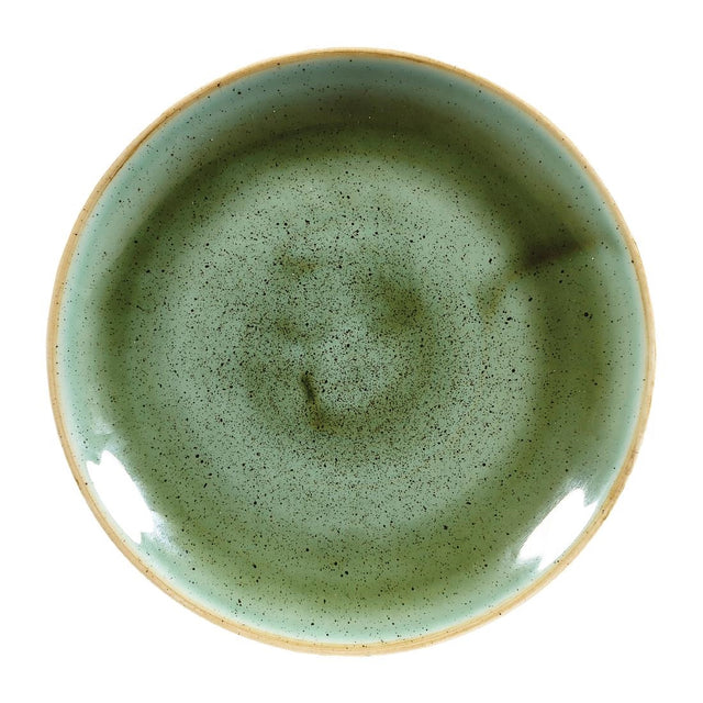 Churchill Stonecast Round Coupe Plates Samphire Green 165mm (Pack of 12) - DF997 Plates Churchill