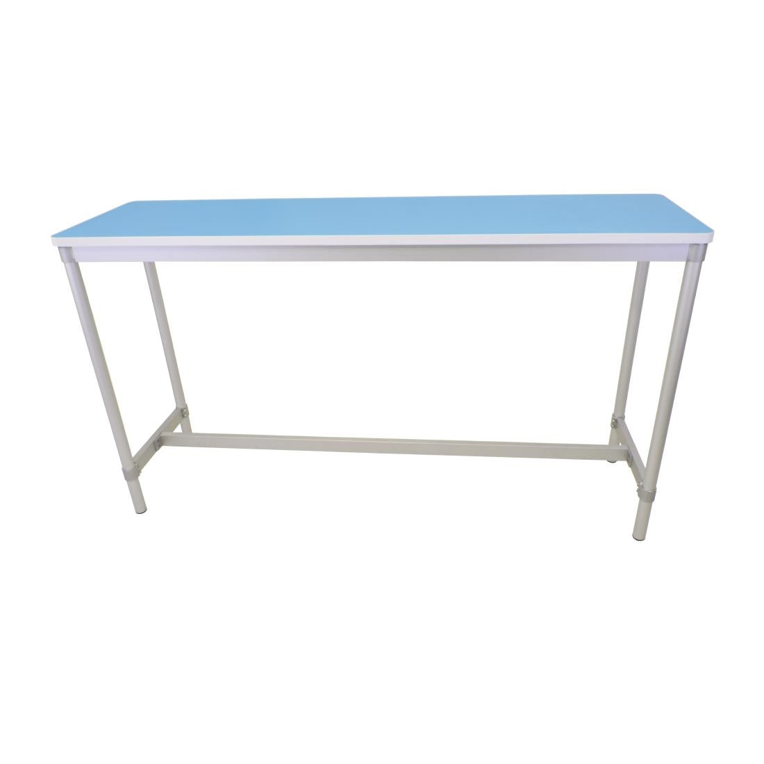 Gopak Enviro Indoor Pastel Blue Rectangle Poseur Table 1800mm - DG130-PB Faux Wooden Tables Gopak   