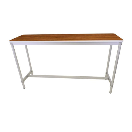 Gopak Enviro Indoor Teak Effect Rectangle Poseur Table 1200mm - DG131-TE Faux Wooden Tables Gopak   