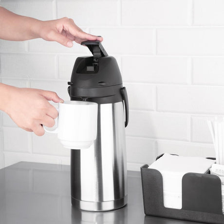 Nisbets Essentials Lever Action Airpot Double Wall 1.9Ltr - DG141  Nisbets Essentials   