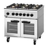 Lincat Phoenix Natural Gas Dual Fuel Oven Range 6 Burners PHDR01/N - DG285-N  Lincat   