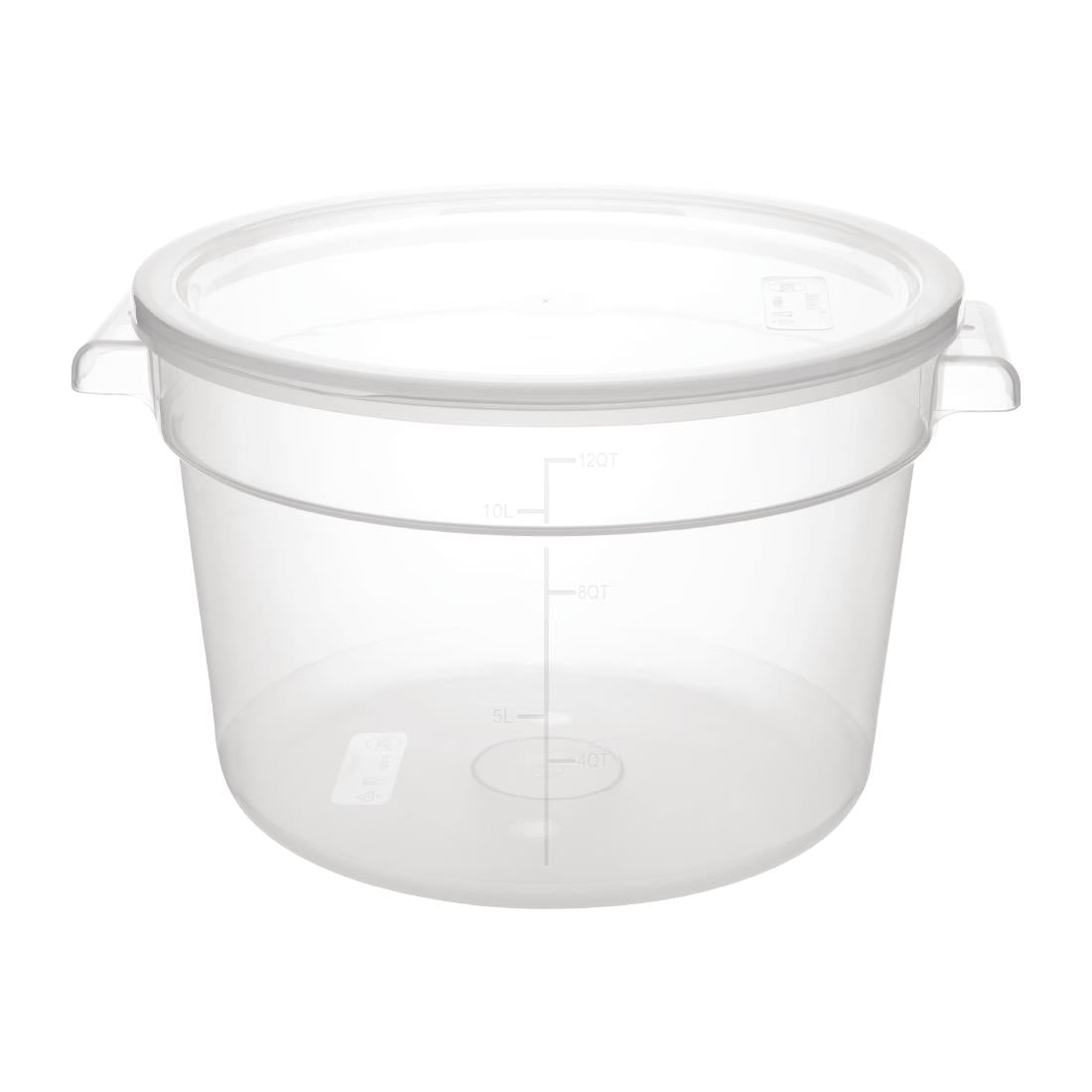 Vogue Polypropylene Round Food Storage Container 10Ltr - DJ961  Vogue   