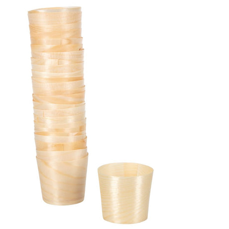 Fiesta Compostable Wooden Sauce Pots 38ml / 1.25oz (Pack of 100) - DK388  Fiesta   