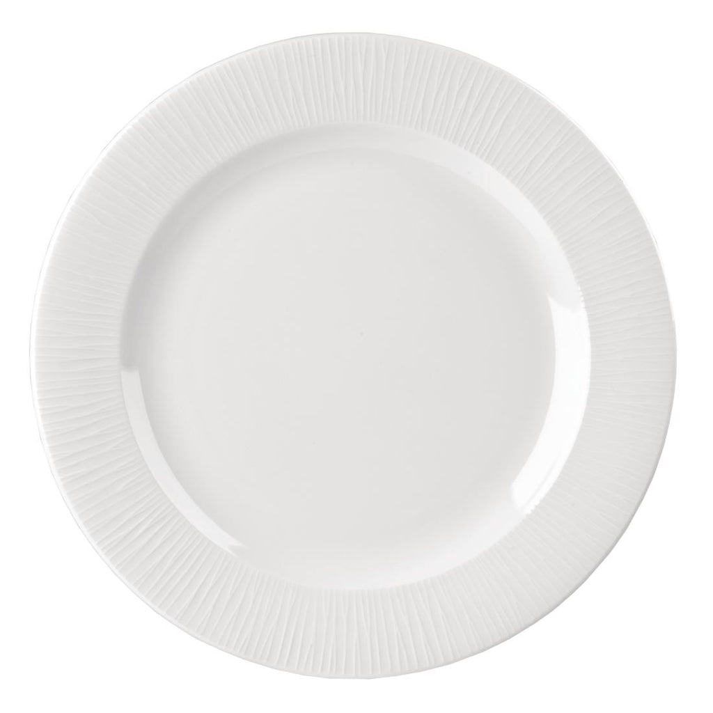 Churchill Bamboo Footed Plate 304mm (Pack of 12) - DK410 Plates Churchill