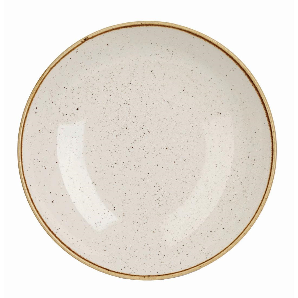 Churchill Stonecast Round Coupe Bowl Barley White 220mm (Pack of 12) - DK522 Bowls Churchill