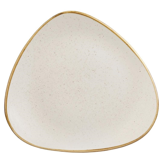 Churchill Stonecast Triangle Plate Barley White 305mm (Pack of 6) - DK524 Plates Churchill
