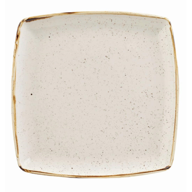 Churchill Stonecast Deep Square Plate Barley White 260mm (Pack of 6) - DK529 Plates Churchill