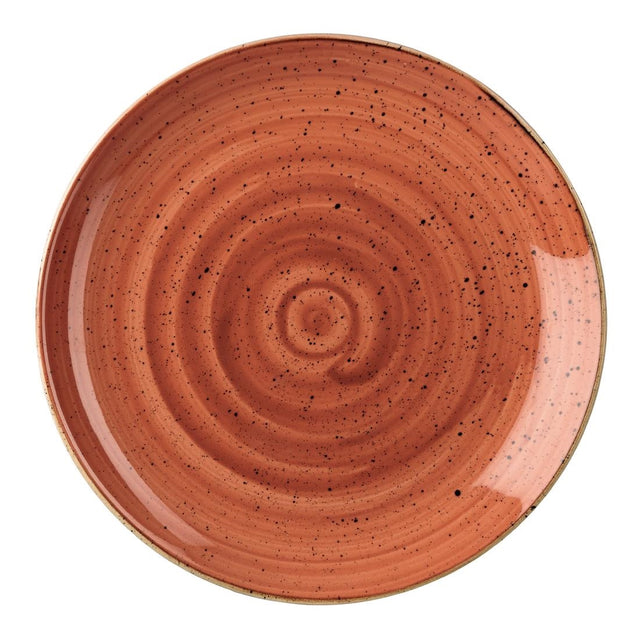 Churchill Stonecast Round Coupe Plate Spiced Orange 185mm (Pack of 12) - DK538 Plates Churchill
