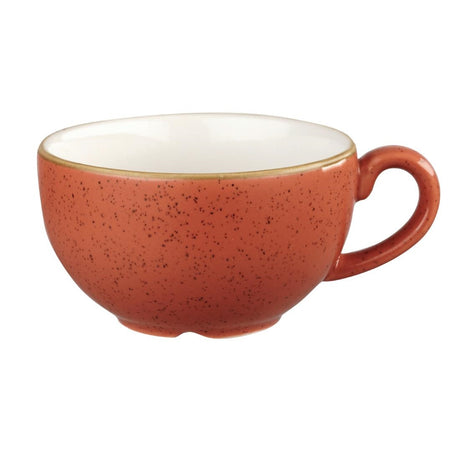 Churchill Stonecast Cappuccino Cup Spiced Orange 12oz (Pack of 12) - DK548 Cups and Mugs Churchill