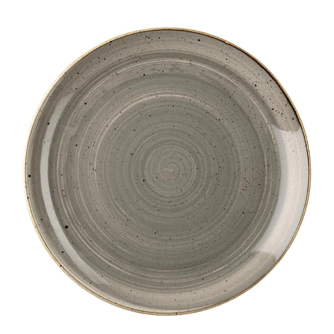 Churchill Stonecast Round Coupe Plate Peppercorn Grey 200mm - DK554 Plates Churchill