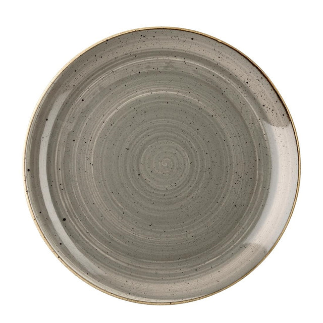 Churchill Stonecast Round Coupe Plate Peppercorn Grey 200mm - DK554 Plates Churchill