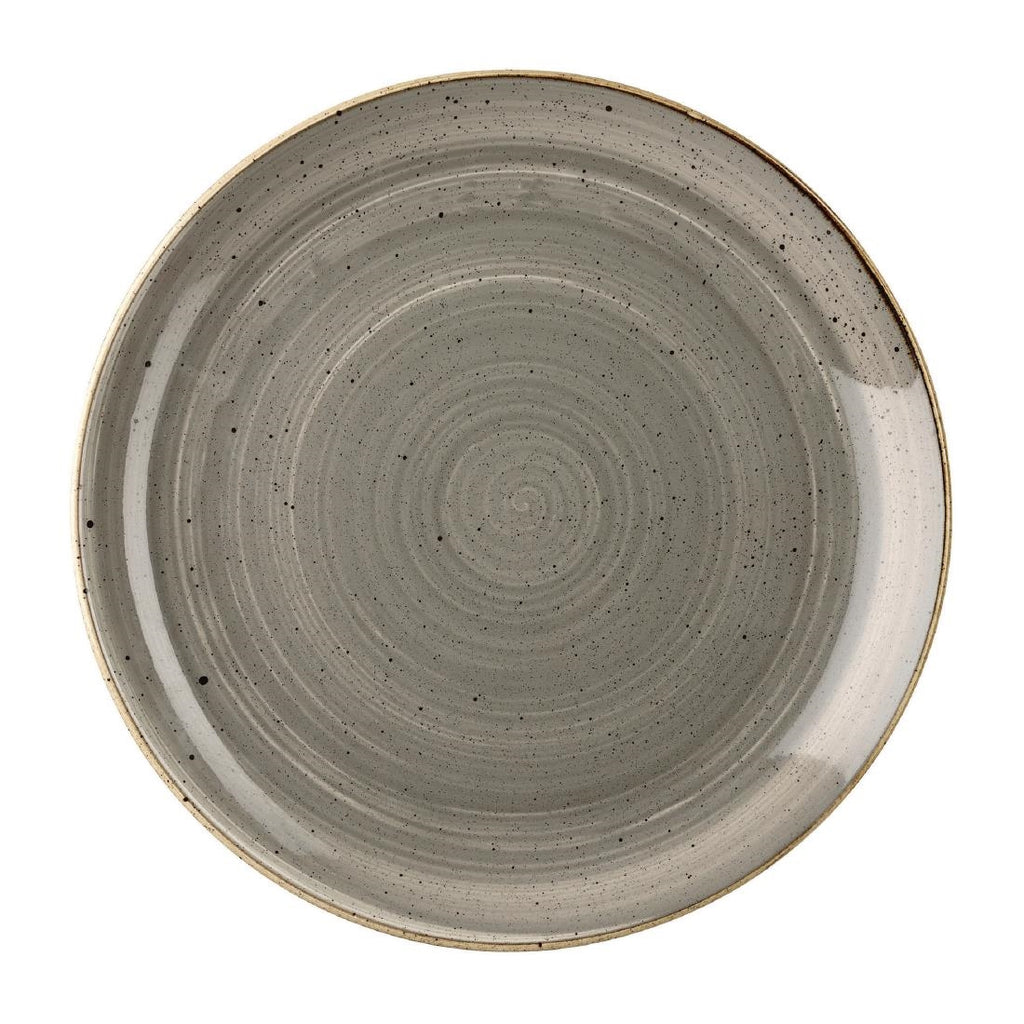 Churchill Stonecast Round Coupe Plate Peppercorn Grey 185mm - DK555 Plates Churchill