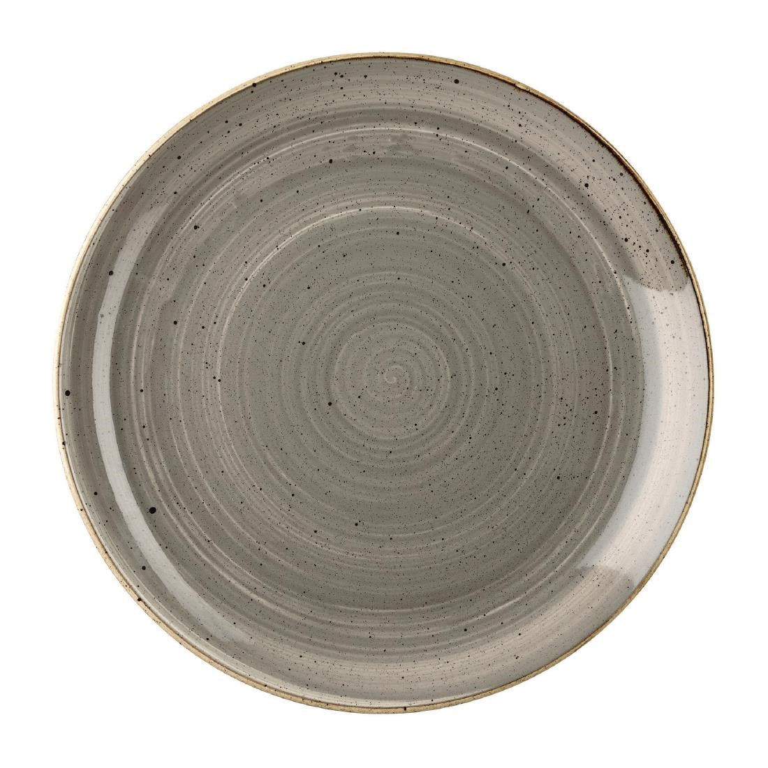 Churchill Stonecast Round Coupe Plate Peppercorn Grey 185mm - DK555 Plates Churchill