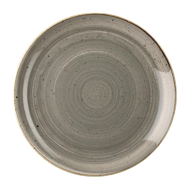 Churchill Stonecast Round Coupe Plate Peppercorn Grey 185mm - DK555 Plates Churchill