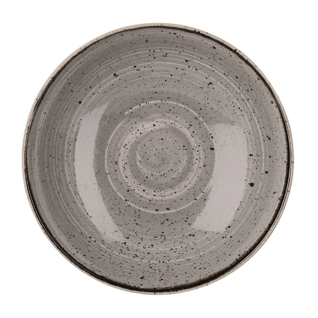 Churchill Stonecast Round Coupe Bowl Peppercorn Grey 200mm - DK557 Bowls Churchill