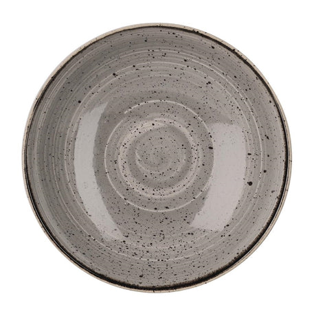 Churchill Stonecast Round Coupe Bowl Peppercorn Grey 200mm - DK557 Bowls Churchill