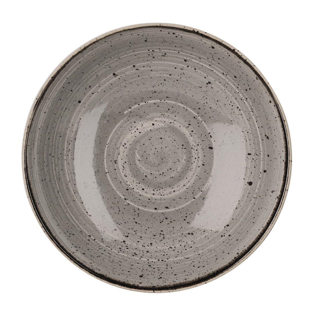 Churchill Stonecast Round Coupe Bowl Peppercorn Grey 200mm - DK557 Bowls Churchill