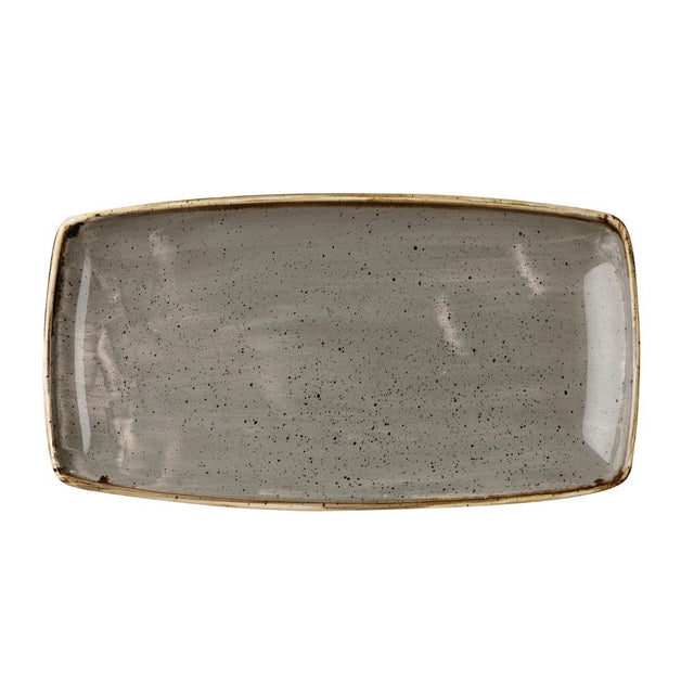 Churchill Stonecast Rectangular Plate Peppercorn Grey 350 x 185mm (Pack of 6) - DK561 Plates Churchill