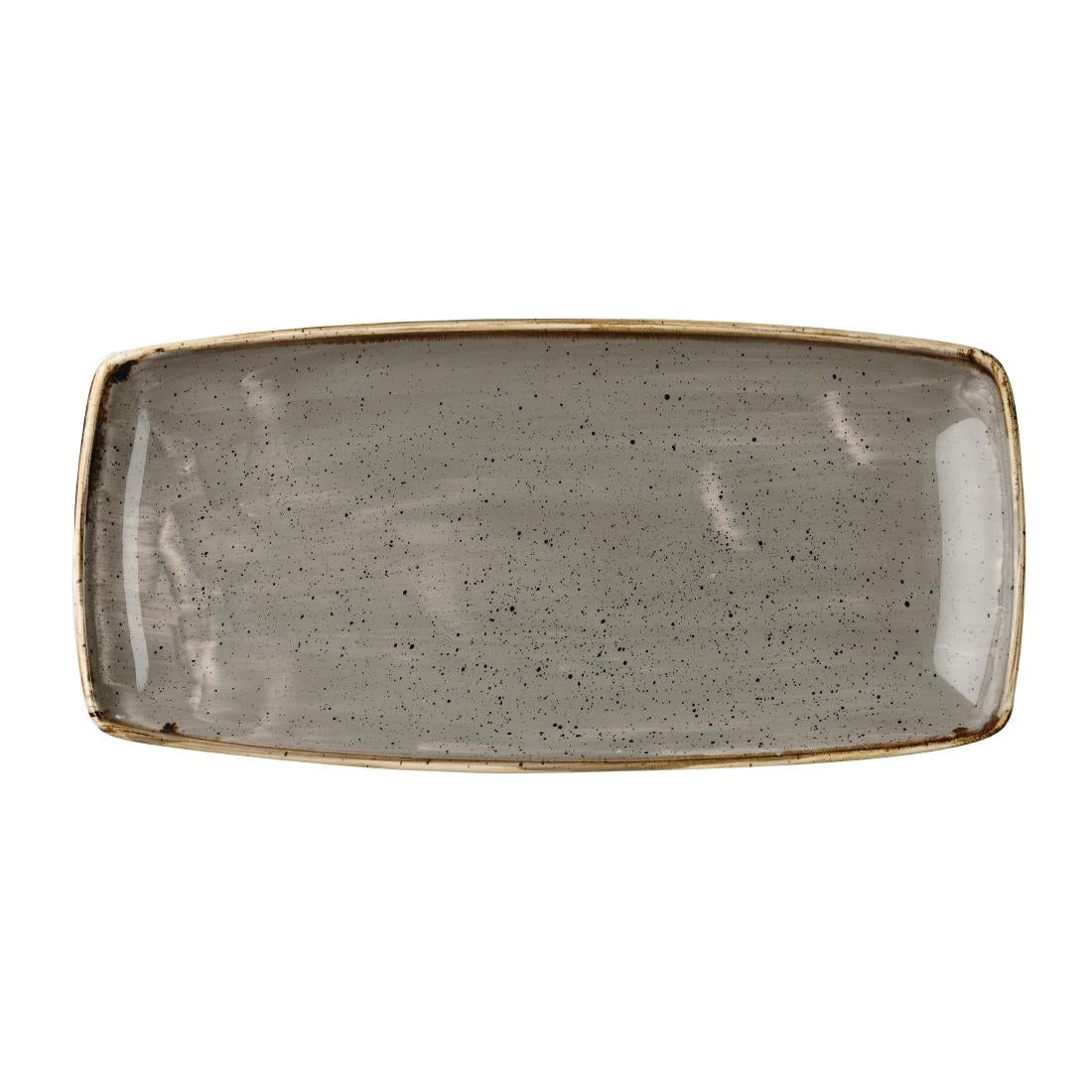 Churchill Stonecast Rectangular Plate Peppercorn Grey 295 x 150mm - DK562 Plates Churchill