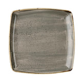 Churchill Stonecast Deep Square Plate Peppercorn Grey 260mm (Pack of 6) - DK563 Plates Churchill