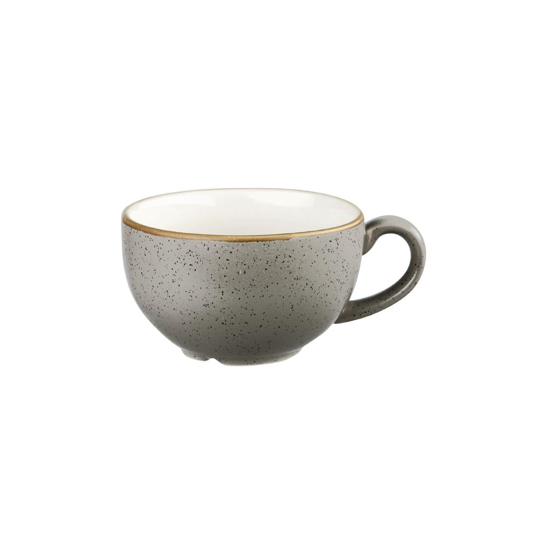 Churchill Stonecast Round Cappuccino Cup Peppercorn Grey 12oz - DK565 Cups and Mugs Churchill