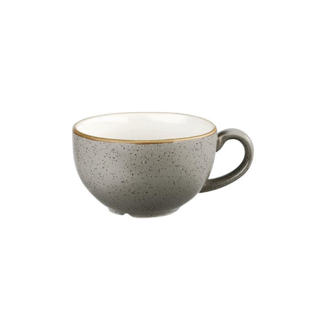 Churchill Stonecast Round Cappuccino Cup Peppercorn Grey 12oz - DK565 Cups and Mugs Churchill