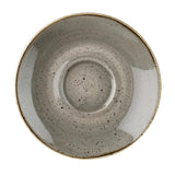 Churchill Stonecast Round Cappuccino Saucers Peppercorn Grey 185mm - DK567 Churchill Super Vitrified Churchill   