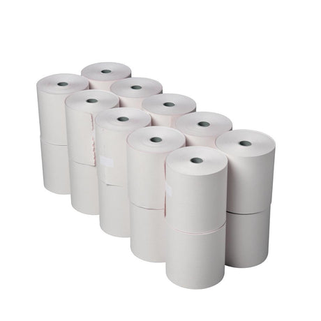 Olympia Non-Thermal 2ply White and Pink Till Roll 76 x 71mm (Pack of 20) - DK595  Olympia   