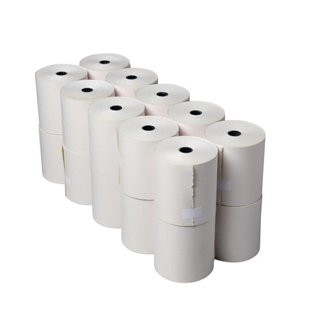 Olympia Non-Thermal 2ply White and Yellow Till Roll 76 x 70mm (Pack of 20) - DK596  Olympia   
