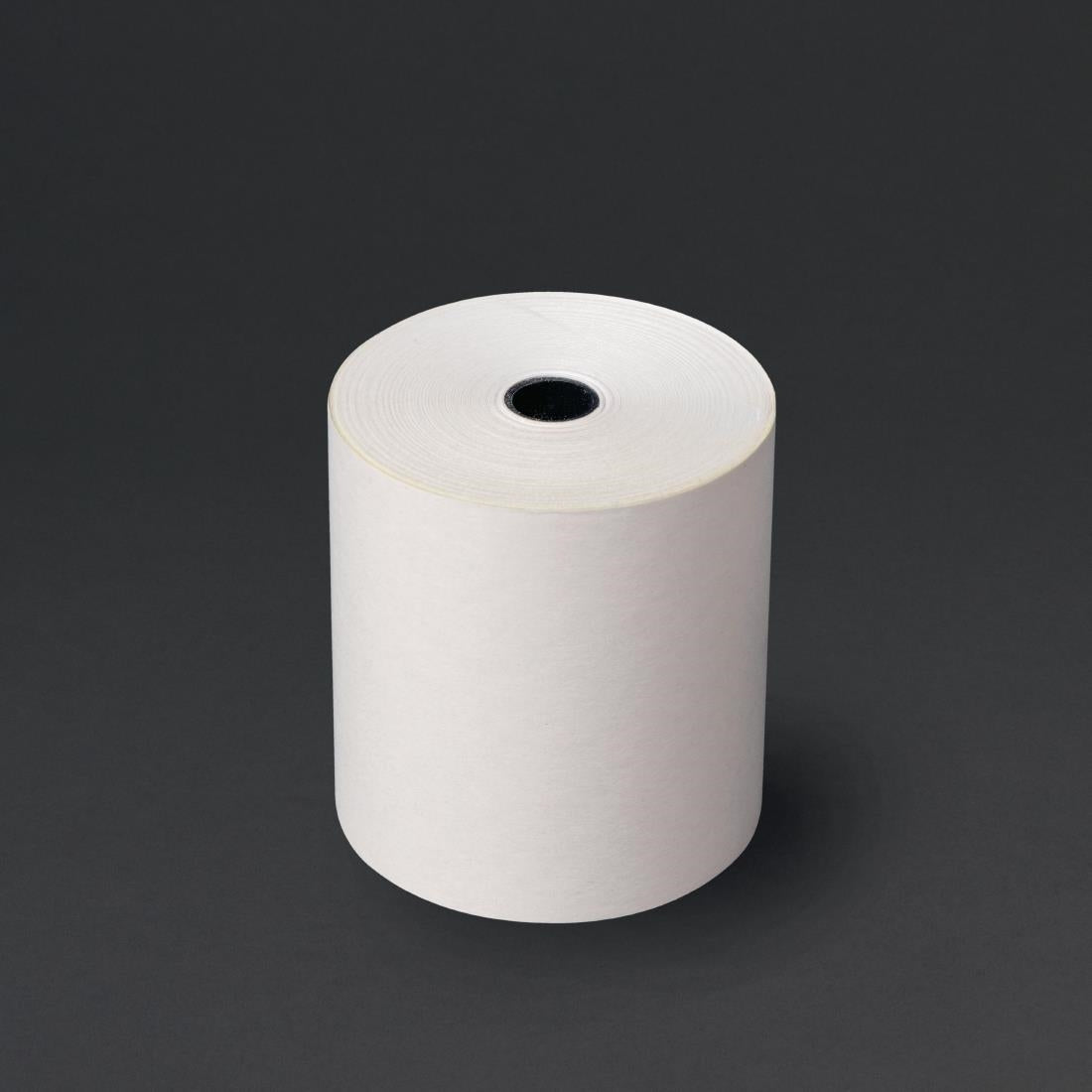 Olympia Non-Thermal 2ply White and Yellow Till Roll 76 x 70mm (Pack of 20) - DK596  Olympia   
