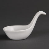 Olympia Whiteware Miniature Spoon Shape Dipping Bowls 57x 57mm (Pack of 12) - DK801 Bowls Olympia
