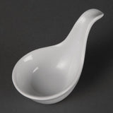 Olympia Whiteware Miniature Spoon Shape Dipping Bowls 57x 57mm (Pack of 12) - DK801 Bowls Olympia