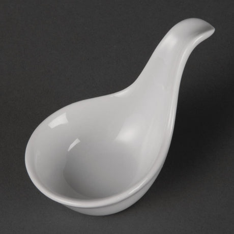 Olympia Whiteware Miniature Spoon Shape Dipping Bowls 57x 57mm (Pack of 12) - DK801 Bowls Olympia