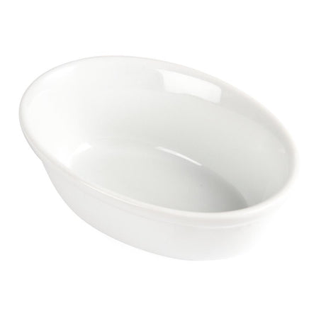 Olympia Whiteware Oval Pie Bowls 161mm (Pack of 6) - DK807 Bowls Olympia