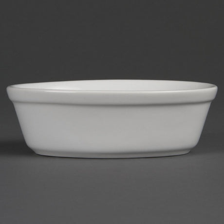 Olympia Whiteware Oval Pie Bowls 161mm (Pack of 6) - DK807 Bowls Olympia