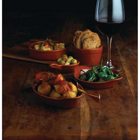 Olympia Mediterranean Ramekins Rustic 95mm (Pack of 6) - DK822 Olympia Crockery Olympia   