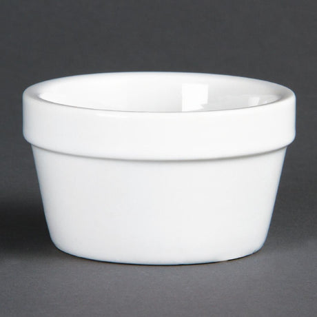 Olympia Whiteware Mediterranean Ramekins White 77mm (Pack of 6) - DK826 Olympia Crockery Olympia   