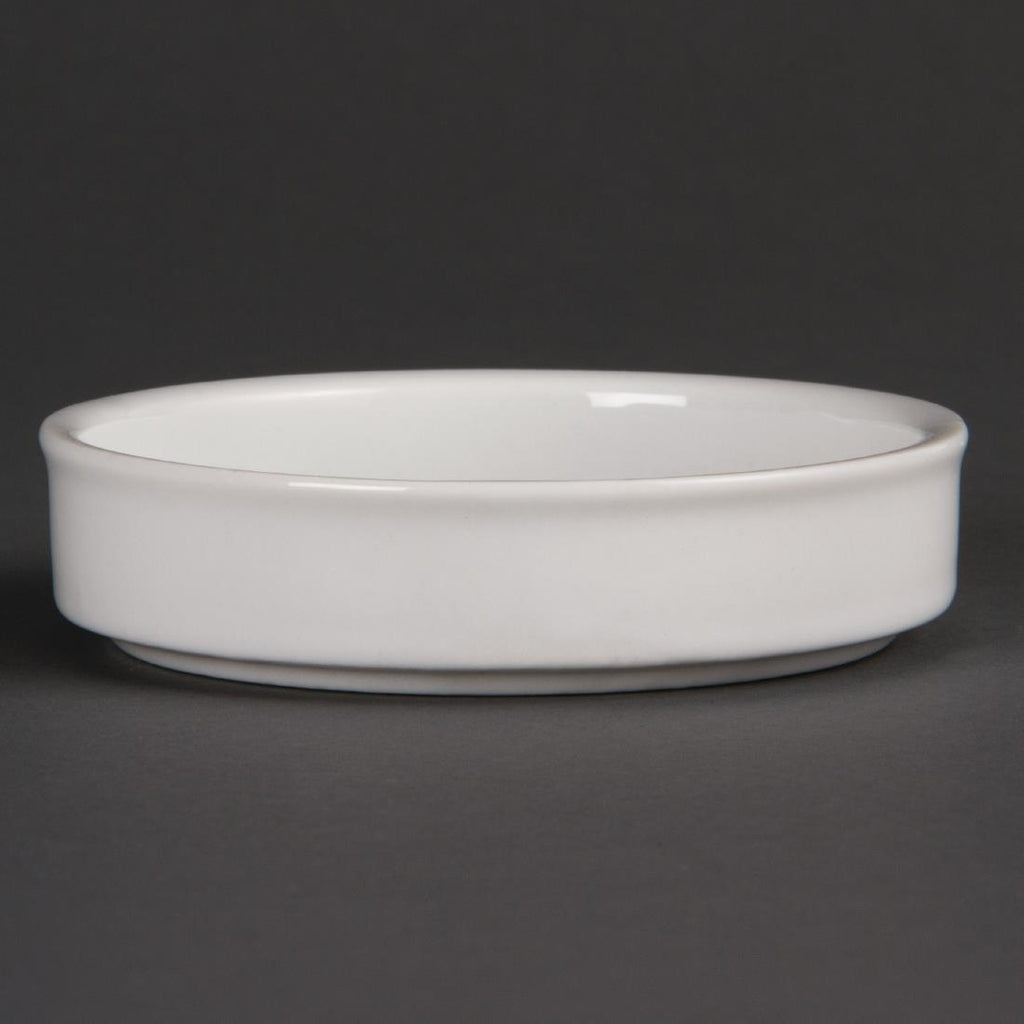 Olympia Mediterranean Stackable Dishes White 102mm (Pack of 6) - DK827 Olympia Crockery Olympia   