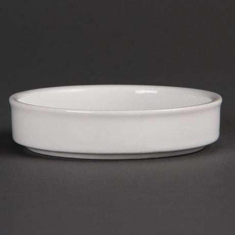 Olympia Mediterranean Stackable Dishes White 102mm (Pack of 6) - DK827 Olympia Crockery Olympia   