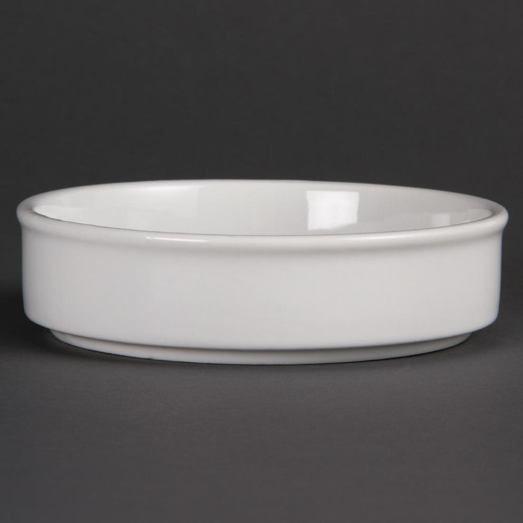 Olympia Mediterranean Stackable Dishes White 134mm (Pack of 6) - DK828 Olympia Crockery Olympia   