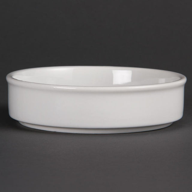 Olympia Mediterranean Stackable Dishes White 134mm (Pack of 6) - DK828 Olympia Crockery Olympia   